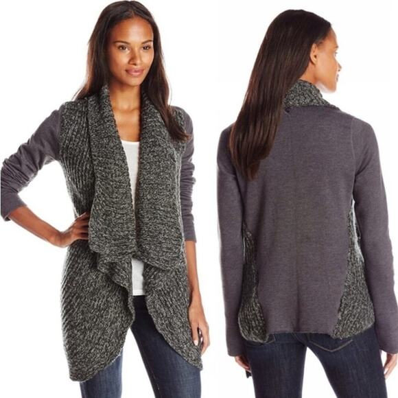 Prana Demure Gray Open Front Cardigan Sweater Women's Size XS NWT - Picture 1 of 8